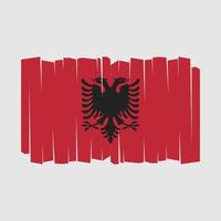 Albanien flagga vektor