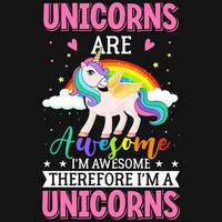 unicorns är grymt bra grafik tshirt design vektor