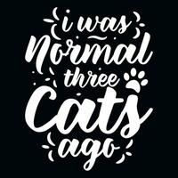 Katzen typografisch T-Shirt Design Vektor Design