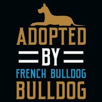 Bulldogge oder Hunde typografisch oder Grafik T-Shirt Design vektor