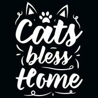 Katzen Katze Mama verrückt Katzen typografisch T-Shirt Design vektor