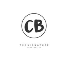 c b cb Initiale Brief Handschrift und Unterschrift Logo. ein Konzept Handschrift Initiale Logo mit Vorlage Element. vektor