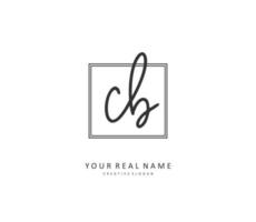 c b cb Initiale Brief Handschrift und Unterschrift Logo. ein Konzept Handschrift Initiale Logo mit Vorlage Element. vektor