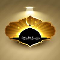 stylisches Ramadan-Kareem-Label vektor