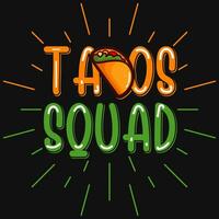 Tacos typografisch Grafik T-Shirt Design vektor