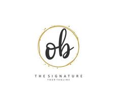 Ö b Ö Initiale Brief Handschrift und Unterschrift Logo. ein Konzept Handschrift Initiale Logo mit Vorlage Element. vektor