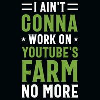 Bauernhof oder Landwirtschaft Farmer typografisch T-Shirt Design vektor