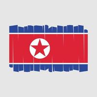 nordkorea flagge vektor