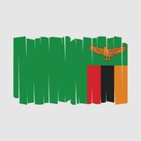 Sambia Flaggenvektor vektor