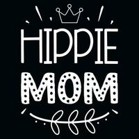 hippie mamma mödrar dag typografisk tshirt design vektor
