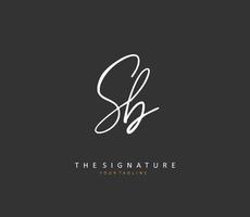 s b jdn Initiale Brief Handschrift und Unterschrift Logo. ein Konzept Handschrift Initiale Logo mit Vorlage Element. vektor