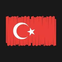 Turkiet flagga vektor