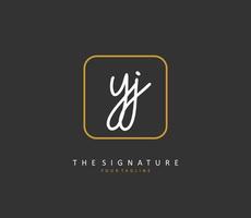 yja Initiale Brief Handschrift und Unterschrift Logo. ein Konzept Handschrift Initiale Logo mit Vorlage Element. vektor