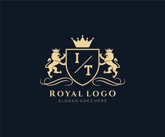 Initiale es Brief Löwe königlich Luxus heraldisch, Wappen Logo Vorlage im Vektor Kunst zum Restaurant, Königtum, Boutique, Cafe, Hotel, heraldisch, Schmuck, Mode und andere Vektor Illustration.
