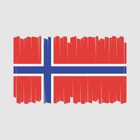 Norge flagga borsta vektor