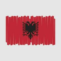 albania flagga borsta vektor