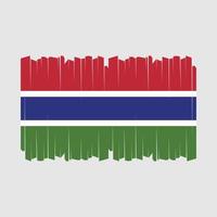 Gambia-Flagge-Pinsel-Vektor vektor