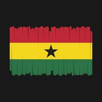 ghana flagga borsta vektor