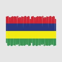 mauritius flagga borsta vektor