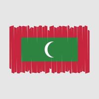 maldiverna flagga borsta vektor