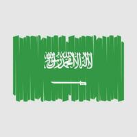 Pinselvektor mit saudi-arabischer Flagge vektor