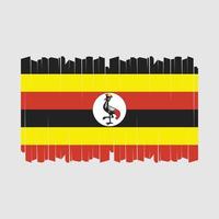 uganda flag pinselvektor vektor