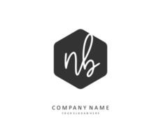 n b nb Initiale Brief Handschrift und Unterschrift Logo. ein Konzept Handschrift Initiale Logo mit Vorlage Element. vektor