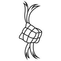 Ketupat oder Reis Knödel Symbol vektor