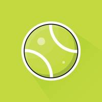 illustration av tennis boll i platt design vektor