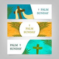 Palm Sonntag Banner Sammlung vektor