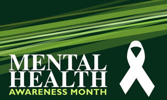 mental hälsa medvetenhet månad i Maj. årlig kampanj i förenad stater. höjning medvetenhet av mental hälsa. vektor