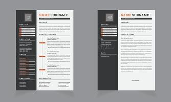 kreativ Designer fortsetzen Vorlage und Startseite Brief Layout einstellen Design vektor