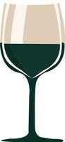 grön vin glas illustration vektor