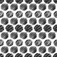 sömlös mönster med hand dragen svart cirkel klottra smeta. abstrakt grunge textur. vektor illustration
