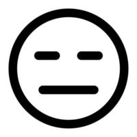 eben Gesicht Gesichts- Ausdruck Gliederung Symbol von Emoticon vektor