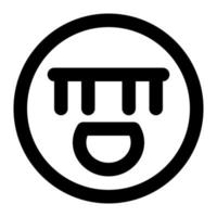 Weinen Gesichts- Ausdruck Gliederung Symbol von Emoticon vektor