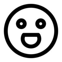 genial Gesichts- Ausdruck Gliederung Symbol von Emoticon vektor