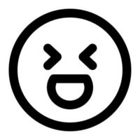 glücklich Lächeln Gesichts- Ausdruck Gliederung Symbol von Emoticon vektor