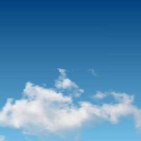 natürlicher hintergrund mit wolke am blauen himmel. realistische wolke auf blauem hintergrund. Vektor-Illustration vektor