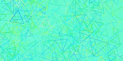 ljusblå, grön vektorlayout med triangelformer. vektor
