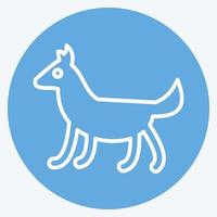 ikon hund. relaterad till inhemsk djur symbol. enkel design redigerbar. enkel illustration vektor