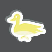 Symbol Ente. verbunden zu inländisch Tiere Symbol. einfach Design editierbar. einfach Illustration vektor