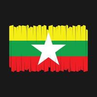 Bürste Vektor der Myanmar-Flagge