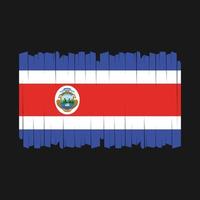 costa rica flag pinselvektor vektor