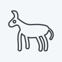 Symbol Esel. verbunden zu inländisch Tiere Symbol. einfach Design editierbar. einfach Illustration vektor
