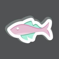 ikon fisk. relaterad till inhemsk djur symbol. enkel design redigerbar. enkel illustration vektor