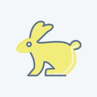 Symbol Hase. verbunden zu inländisch Tiere Symbol. einfach Design editierbar. einfach Illustration vektor