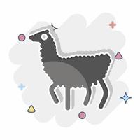 Symbol Lama. verbunden zu inländisch Tiere Symbol. einfach Design editierbar. einfach Illustration vektor