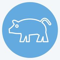 ikon gris. relaterad till inhemsk djur symbol. enkel design redigerbar. enkel illustration vektor