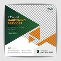 lantbruk och trädgård service för social media posta och baner design vektor